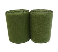 VGGBNG Sew-on Hook Tape, Hook and Loop Tape 100mm, Non self Adhesive Back Nylon Strips Fabric Fastener(Army Green,100MM x 5 Yards)