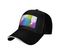 vghdad Paint Splatter Backdrop Print Unisex Casquette Baseball Cap, Adjustable Trucker Hat, Breathable Outdoor Sports Cap Black