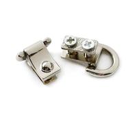 VGHJYNM 5/10Pcs D Ring Side Clip Metal Buckles Screw Hook Bag Strap Connector Clasp Chain Handle Hanger Luggage DIY Hardware Accessories-5Pcs,Silver