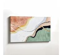 VGJfghTR Abstract Canvas Wall Art Modern Minimalist Print Neutral Gold Accent Textured Artwork Living Room Bedroom Home Wall Decor Poster(50x70cm/Frameless)