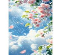 VGJM 5D Adults Diamond Painting Kitsfor Adults Flowers in The rain DIY Advanced Handmade Crafts Home Decor -40x50cm