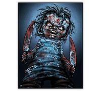 VGJM 5D DIY Diamond Painting Horror Chucky Square Diamond Painting Crystal Mosaic Embroidery Accessories 30x40cm