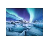 VGJM Diamond Painting Set, Aurora Lake Night (1 Piece) for Adults, Beginners, 5D Round Diamonds, Home Decor, 50x50cm