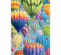 VGJM DIY Colorful Hot Air Balloon Diamond Painting Kits for Adults Diamond Art Paint with Round Diamonds Full Drill Gem Art Painting Kit for Home Wall Decor 40x40cm