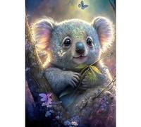 VGJM DIY Koala Diamond Art Kits for Adults, Diamond Painting Kits for Adults, Full Round Drill Diamond Gem Art Embroidery Kit for Kids, Diamond Dots Beads for Arts and Crafts, 30x40cm