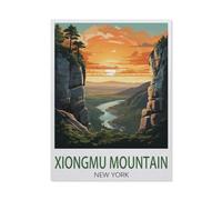 VGJM Full Diamond 5D DIY Diamond Painting,Xiongmu Mountain New York ,,5D Diamond Embroidery Cross Stitch Mosaic Needle Works-30x40cm