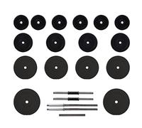 VGLQNRPT 60 kg Barbell & Dumbbell Set - Weight Plates with Steel Bars | Cement-filled discs, Floor-friendly plastic coating, Versatile strength training