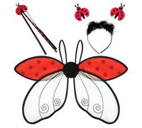 VGMANNTA Ladybug Costume Girls Accessory Set Lady Bug Toy Ladybird Headdress Ladybug Wings Halloween Ladybird Birthday Party Accessories Gift for Girls