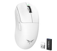 VGN F1 MOBA Wireless Gaming Mouse, 4K Polling Wired/Wireless Gamer Mice with 26K Optical Sensor, 55g Lightweight, 200h Battery Life, 6 Programmable Buttons, USB-C Charging, for PC/Mac/Laptop - White