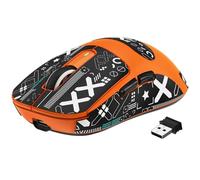 VGN GAMEPOWER x ATTACK SHARK X3 SUPERLIGHT Wireless Gaming Mouse, 49g Ultralight Gaming Mice PixArt PAW3395 Sensor, 26000DPI, Tri-mode 2.4G/Wired/Bluetooth, Mouse Grip Tape, 200Hrs Battery, Orange