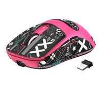 VGN GAMEPOWER x ATTACK SHARK X3 SUPERLIGHT Wireless Gaming Mouse, 49g Ultralight Gaming Mice PixArt PAW3395, 26000 DPI, 2.4G/Wired/Bluetooth, G502, Mouse Grip Tape, 200 Hrs Battery, Berry Red