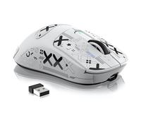 VGN GAMEPOWER x ATTACK SHARK X3MAX PAW3950 Wireless Gaming Mouse SUPERLIGHT, 42000 DPI Adjustable, 49g Ultralight Mice, 2.4G/Wired/BT5.2, G502, Optical Switch, 200 Hrs Battery, for Win/Mac, White