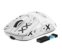 VGN GAMEPOWER x ATTACK SHARK X3PRO SUPERLIGHT Wireless Gaming Mouse, 4K/8K Polling Rate, 26000 DPI, 59g Ultralight Mice PixArt PAW3395 Sensor, 2.4G/Wired/Bluetooth, Grip Tape, 200Hrs Battery, White
