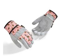 Vgo... 1 Pair Kids Gardening Gloves Ages 3-9 | Breathable Yard Work Gloves | Outdoor Play, Cycling & DIY Safety Gloves, Machine Washable (1 Pair, Size XL, Pink, KID-MF3561)