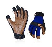 Vgo... 1 Pair Safety Work Gloves,Mechanics Gloves,Anti-Vibration Gloves, Multi-purpose Gloves,Medium Duty(Gray/Orange,CA7723) (Medium, Blue)