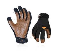 Vgo... 1 Pair Safety Work Gloves,Mechanics Gloves,Anti-Vibration Gloves, Multi-purpose Gloves,Medium Duty(Gray/Orange,CA7723) (Medium, Brown)