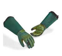 Vgo... 1 Pair Women’s Puncture-Resistant Gardening Gloves - 6.7" Gauntlet Sleeve-Thorn Proof, Touchscreen, Shock-Absorbing Design for Pruning, Ranch & Outdoor DIY (1Pair/L/Green/SL7477-FM)