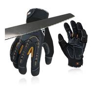Vgo... 1Pair Cut resistant work gloves,Cut proof gloves for men，ANSI level A5，Impact Gloves,Anti-Vibration Gloves,Rigger Gloves,Heavy Duty(SL8849IPA5,L)