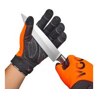 Vgo 1Pair Cut Resistant Work Gloves - Cut Proof & Impact Gloves, ANSI Level 5 Cut Resistance, Cow Leather Mechanics Gloves, Anti-Vibration, Oil & Gas Digging (CA9794IPA5,M)