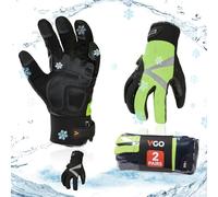 Vgo... 2Pairs Thermal Waterproof Gloves Work -20℃ Touchscreen with 3M Thinsulate Lining, Winter Warm Safety Gloves in Cold Weather Utility for Warehouse Freezer