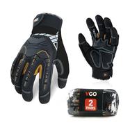 Vgo... 2Pairs Waterproof Thermal Gloves Touchscreen, Winter Work Gloves Men Cold Weather for Heavy Duty Moto Warehouse Driver Anti impact&vibration Safety Gloves