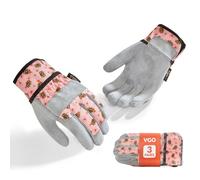 Vgo... 3 Pairs Kids Gardening Gloves Ages 3-9 | Breathable Yard Work Gloves | Outdoor Play, Cycling & DIY Safety Gloves, Machine Washable (3 Pairs, Size S, Pink, KID-MF3561)