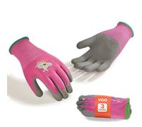 Vgo... 3 Pairs Kids Gardening Gloves Ages 3-9| Natural Latex Grip|Breathable Yard Work & DIY Safety Gloves, Machine Washable For Outdoor Play (3 Pairs, Size XS, Purple, RB6013-KID)