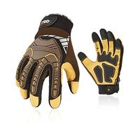 Vgo... Safety Work Gloves Touchscreen, Anti Impact Heavy Duty Gloves Antivibration for Warehouse Trucker Carpenters Fitter Moto, 1 pair