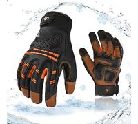 Vgo... Thermal Work Gloves Waterproof Touchscreen, -20℃ Winter Warm Gloves 3M Thinsulate Lining for Freezer Warehouse Assembly Delivery Multipurpose, 1pair