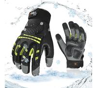 Vgo... Thermal Work Gloves Waterproof Touchscreen, -20℃ Winter Warm Gloves 3M Thinsulate Lining for Freezer Warehouse Assembly Delivery Multipurpose, 1pair