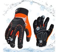Vgo... Waterproof Winter Gloves Touchscreen, Warm Work Gloves Men Cold Weather for Heavy Duty Freezer Moto Warehouse Driver Anti impact&vibration Safety Gloves, 1 pair