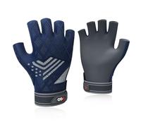 Vgo... Work Gloves Men Fingerless Seamless Anti-impact Multipurpose Utility Seamless Gloves for Delivery Carpenter Sport, Summer Light Duty