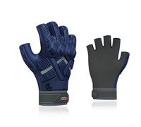 Vgo... Work Gloves Men Fingerless Seamless Anti-impact Multipurpose Utility Seamless Gloves for Delivery Carpenter Sport, Summer Light Duty