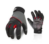 Vgo... Work Gloves Men in Cowhide Leather, Heavy Duty Mechanic Work Gloves Touchscreen Anti-Vibration Anti-abrasion Safety Gloves,1 Pair