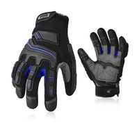 Vgo... Work Gloves Men Touchscreen Anti Impact, Heavy Duty Gloves Antiabrasive for Warehouse Mechanics Carpenter Trucker Multipurpose, 1 pair