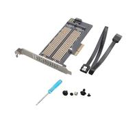 VGOL 1 Pack Dual M.2 SSD Adapter Card PCIe x4 x8 x16 NVMe SATA Compatible with ASUS