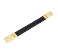 VGOL 1 Set Guitar Amplifier Handle 284 x 29.5 mm Compatible with Marshall Portable Amps PU Leather Black Gold End Caps Replacement Kit