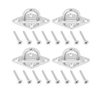VGOL 10 Sets Stainless Steel Diamond Eyeplate 5mm Pad Eye Plate with Screw 59x36mm for Boat Deck Shade Sail Wall Ceiling Hammock
