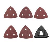 VGOL 100 Pcs Triangle Sandpaper and One Triangular Sanding Tray Triangle Sandpaper 80×80mm Grit 40/60/80/120/180 Quick Change Sandpaper Compatible with Dewalt