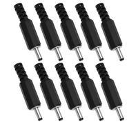 VGOL 10pcs DC Power Plug DC1.3x3.5mm Male Plug ABS Coaxial Connector Adapter 1.3mm x 3.5mm DC Power Jack for small Electronics Projects Tablet Charging Connectors