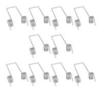 VGOL 10PCS Double Leg Spring 4 Coil Nickel-Plated Stainless Steel Torsion Springs 1mm x 8mm Trash Can Accessories for Garbage Bins