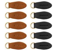 VGOL 10Pcs Leaf Zip Pull Replacement Leather Leaf Zipper Pull Zipper Heads Zipper Extension Pendant for Luggage Handbags Bags Clothing