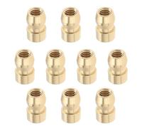 VGOL 10pcs M4 Spark Plug Terminal Nut Brass Spark Plug Bullet Head Terminal Ignition Spark Plug Nipple Nut M4 Spark Plug Brass Connector Car Accessories