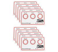 VGOL 10Pcs Motorhome Truck Sticker Caravan Size Display Sticker Large Writing and Automatic Film Sticking for Motorhome Caravan Travel Camping 10x6cm(German)