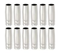 VGOL 12Pcs MB15 MIG 12MM Welding Nozzle Shroud Torch Tip Cover Cap Conical Push Fit Chrome Plated Brass for 14AK and 15AK Torches