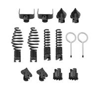 VGOL 14pcs Black Drain Cleaner Combination Cutter Head Set Pipe Dredge Manganese Steel Cutter Heads Cleaning Machine Kit for Home Kitchen Living Rooms Bathrooms Hotels