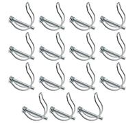VGOL 15PCS Folding Cotter Pins 6 x 45 mm D Shape Locking Pin Galvanised Carbon Steel Pipe Tube Linch Lynch Pin for Lawn Garden Farm Truck Car Trailer Tractor