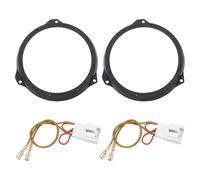 VGOL 165mm 6.5 Inch Speaker Adapter Bracket Ring Front and Rear Door Speaker Adapter Plastic Compatible with Fiesta 2008 Onwards with 2pcs Cable Adapter