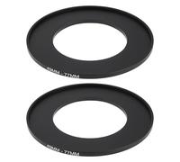 VGOL 2 Pack 49mm to 77mm Black Aluminum Camera Lens Filter Step Up Adapter Ring