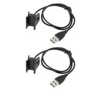 VGOL 2 Pack Smartwatch USB Charging Cable Clip Charger 55 cm Black Compatible with Fitbit Alta HR Travel Backup Charging
